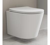 Affine Slim Soft Close D-Shape Toilet Seat - Top Fix White