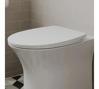 Affine Soft Close Round Toilet Seat - Top Fix White