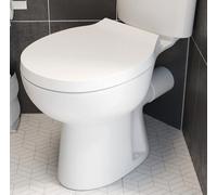 Affine Soft Close Toilet Wc Seat D Shape Bottom Fix White Bathroom Modern Polypropylene