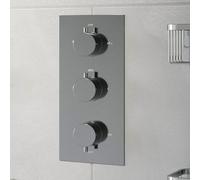 Affine Thermostatic Round Control Concealed Shower Valve Triple Outlet Chrome Finish