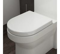 Affine Tivoli Soft Close D-Shape Toilet Seat - Top Fix White