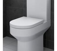 Affine Tivoli Soft Close D Shape Toilet Seat - Top Fix White