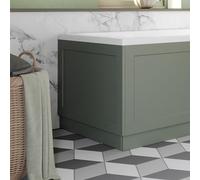 Affine® Traditional 700 End Panel MDF Bath Panel 18mm, Wooden Panels for Bathroom Baths Soaking Tubs, Adjustable Plinth, Easy to Cut, Matt Green