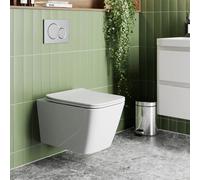 Affine Wall Hung Rimless Toilet & Soft Close Seat - Square