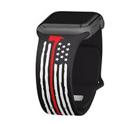 Affinity Bands Firefighter First Responder HD Watch Band Compatible with Apple Watch (38/40/41mm (42mm Series 10) Short Thin Red Line Axe)