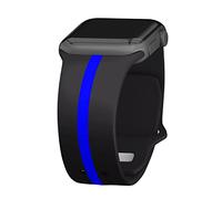 Affinity Bands Law Enforcement HD Watch Band Compatible with Apple Watch (38/40/41mm (42mm Series 10) Long Blue Line)