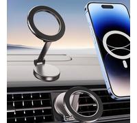 Affinity Fits MagSafe Car Mount, [2025 Upgraded] Ultra Magnetic Car Phone Holder, [360° Adjustment] Universal Phone Holder for Dashboard Windshield Vent, for iPhone 16 15 14 13 12 11 Android (Black)