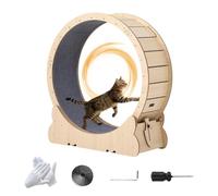 AffinityFurn 39.4" Cat Exercise Wheel for Indoor Cats, Large Cat Treadmill Wheel with Locking Mechanism & Detachable Carpet, Cats Running Wheels for Running Walking Training