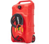 AffinityFurn 60L Portable Petrol Jerrycan with Wheels & 3M Hose, Fuel Tank