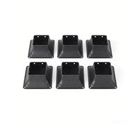AffinityFurn 6PCS 4 x 4 Post Base, Inner Size 3.6"x 3.6", Heavy Duty Post Bracket Kit with Screws, Support Deck Base, Powder-Coated Post Anchor for Deck Porch Handrail Railing Support