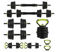 AffinityFurn 88 Lbs 4-in-1 Portable Adjustable Dumbbell Set and Kettlebell Set, Convert to Barbell, Kettlebell, Push-Up Stand, Home Gym Strength Training Equipment for Men & Women