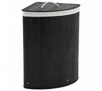 AffinityFurn Bamboo Laundry Basket 58L, Laundry Hamper with Lid, Foldable Laundry Bin, Space-Saving Corner Eco-Friendly Laundry Hamper, Washable Liner Bag, Collapsible for Bedroom, Bathroom