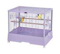AffinityFurn Portable Carbon Steel Bird Flight Cage for Parakeets & Cockatiels - Removable Tray, Rolling Stand, Temperature & Humidity Detection - For Budgies, Canaries, Lovebirds - Purple, Specs: