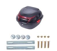 AffinityFurn Universal Motorcycle Top Box 32L Capacity Motorcycle Tour Tail Box Helmet Top Case Luggage Case for Motorbike Moped Back Rear Case Black