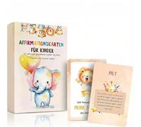 Affirmation Cards for Kids - 32 Emotion Cards & Mindfulness Cards to Promote Self-Confidence, Courage & Emotional Intelligence, Educational Value, with Exercises, for School & Home