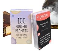 Affirmation Cards Set, Mindfulness Activity Deck, Inspirational Prompts with Guided Exercises, Self Care Tool for Reflection, Interactive Positive Thinking Cards with 50 Sheets, Mindful Exercise Deck