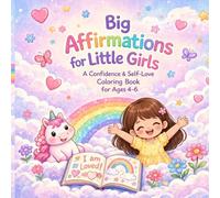 Affirmation Coloring Book for Girls Ages 4-6: Big “I Am” & “I Can” Confidence Boosting Pages for Self-Love, Kindness & Growth