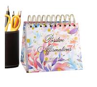 Affirmation Desk Calendar - 51x3.74i Quote Calendar, Self Care Standing Calendars, Encouraging Word Organizer With Life Motivation And Wellness Inspiration | Meditation Decor For Yoga, Classroom