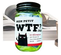 Affirmation Jar - 60 Humorous Inspirational Messages, Gratitude Jar with Motivational Quotes, Daily Encouragement for Desktop, Dorm, Home, Bookshelf, Workplace, Adults, Students, Friends, Positive Min