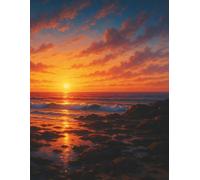 Affirmation Journal - Sunset Waves: A mindful space for daily reflection, gratitude, and personal growth