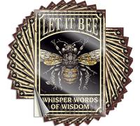 Affirmation Stickers Aesthetic Decals, Coffee Bar Decor Cute Pattern Design for Beer Notebook | Laptop Removable Vinyl Bee Kind Let It Bee Whisper Words of Wisdom(8X12CM)