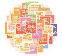 Affirmation Stickers for Laptop(50 PCS),Gift for Children Teens Adults Girl Boys,Motivational Waterproof Stickers for Skateboard,Scrapbook,Bike,Phone,Computer,Luggage Water Bottle Guitar