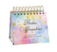 Affirmations Daily Calendar - Positive Loose-Leaf Calendar, 365 Days Motivational Desk | Paper, 5.51 x 5.51 Inch, Elegant Table Decoration, Quot Quotes