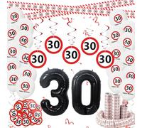 Affivia Traffic Sign Balloon Birthday Decoration (30th Birthday)