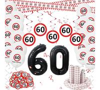 Affivia Traffic Sign Balloon Birthday Decoration (60th Birthday)