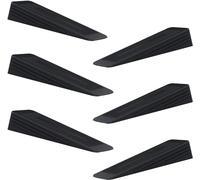 AFFIXERS Door Stop | Door Stoppers for Floor Anti-Skid, Durable, and Heavy Duty Rubber Door Stops | Ideal for All Types of Surfaces | Door Wedges Indoors (Black, Pack of 6)