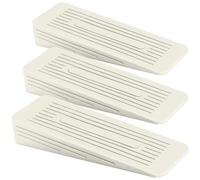 AFFIXERS Pack of 3 Door Stoppers for Floor Anti-Skid, Durable, and Heavy Duty Rubber Door Stops | Ideal for All Types of Surfaces |Cream Door Wedges Indoors