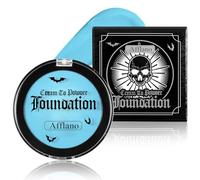 Afflano Light Blue Face Body Paint, Pro Semi-Matte Bright Blue Body Paint Blendable Full Coverage Waterproof, Cobalt Eyes Face Painting Makeup for Adult Kid Eye Black Halloween Corpse Bride Cosplay