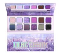 Afflano Multichrome Purple Eyeshadows Palette Lavender, Matte Shimmery Lilac Eye Shadow Pallet Highly Pigmented Blendable, Duo Chrome Pink Violet Eyeshadow for Daily Goth Smokey Christmas Eyes Makeup