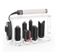 Affogato Acrylic Storage Holder Compatible with All Dyson Airwrap Styler Accessories, 6 Holes Countertop Organizer Stand for Diffuser Long Barrel Attachments for Bathroom