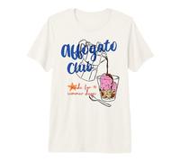 Affogato Club Coffee Dessert Italian Espresso Aesthetic Cafe Premium T-Shirt