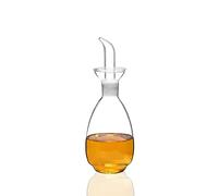 Affogato Glass Oil Bottle with Spout, Olive Oil Dispenser Vinegar Drizzler Pourer Stopper Pot, Soy Sauce Vinegar Cruet Non Drip Heat-Resistant for Cooking Kitchen Restaurant BBQ (10 oz)