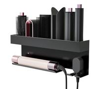 Affogato Storage Holder Compatible with Dyson Airwrap Styler, Curling Iron Wall Mount Holder Stand, Aluminum Hair Tool Organizer Rack for Bathroom