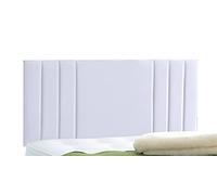 Affordable Contemporary Luxury Rio Headboards in Elegant Plush Velvet (4FT6 Double- Height 24", White)
