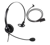 Affordable Single Ear Noise Cancelling Office/Call Centre Headset With 3.5mm adapter cable for iPhone, Samsung, HTC, LG, BlackBerry, ZTE, Huawei and All Smartphones with 3.5mm Port