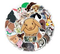 Affoto Cute Rabbit Vinyl Stickers 50 Packs for Laptop Water Bottles Bike Skateboard Luggage Window Bumper Wall Computer Bunny Stickers DIY Decoration as Gifts for Kids Girls Teens