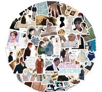 Affoto Pride and Prejudice Stickers (50 Pieces), Gift for Children, Teenagers, Adults, Boys, Waterproof Vinyl Stickers for Laptop, Skateboard, Car, Luggage