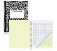 Affrolling 1 Pack Carbonless Lab Notebook Carbon Copy 8.5'' x 11'' Laboratory Engineering Chemistry Computation Notebook Science Grid Contains 25 Set Pages 50 Sheets Total Coil Binding