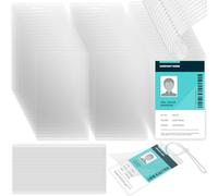 Affrolling 150 Pack Laminating Pouches with Slot Hole 5 Mil 2 1/2" x 4 1/4" Laminating Luggage Tags Clear Thermal Laminate Pouch Tags Kit for Pass Cards Traveling Business and ID Cards