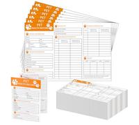 Affrolling 150 Pcs 3.9 x 5.9 in Puppy Vaccination Record Card Tri-fold Pet Vaccines Shot Memo Canine Health Record Booklets Puppy Shot Vaccination Brochure for All Stages Medical Grooming Kennel Care