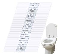Affrolling 3000 Pcs Sanitized Toilet Seat Strip Paper 16-1/2" Wide x 1-1/2" Toilet Seat Bands Stickers Strips Hotel Essentials Sanitized Blue and White Strips for Hotels Motels Hospitals