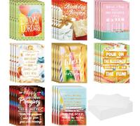 Affrolling 32 Pcs Assorted Religious Birthday Cards Christian Birthday Cards Bulk Christian Blessings Birthday Christian Greeting Cards Inspirational Prayer Christian Cards with Envelopes, 4 x 6 Inch