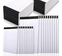Affrolling 40 Pack Colored Legal Pads Bulk 8.5 x 11 Inch and 5 x 8 Inch Note Pads Wide Ruled Perforated Writing Notepads for School Students Teachers Office to Do Lists, 50 Sheet/notepad(White)