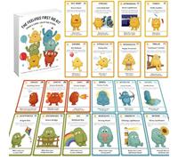 Affrolling 54 Pcs Feelings Emotions Cards Monster Emotion Flashcards Emotional Regulation Coping Skills Cards for Adults Teens Kids SEL ABA Autism ADHD Mental Behavioral Supplies