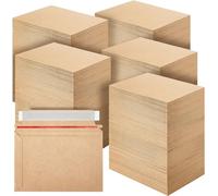 Affrolling 6.5 x 4.5 Inch Rigid Mailers Cardboard Envelopes Photo Mailers Vinyl Records Mailer Document Mailer Cardboard Shipping Envelopes for Photos, Document(Brown,500 Pcs)