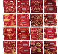 Affrolling 96 Pcs Chinese New Year Scratch Off Fortune Cards 2025 Year of The Snake Party Scratch Off Fortune Cards Lunar New Year Lucky Fortune Card Chinese Spring Festival Party Decorations